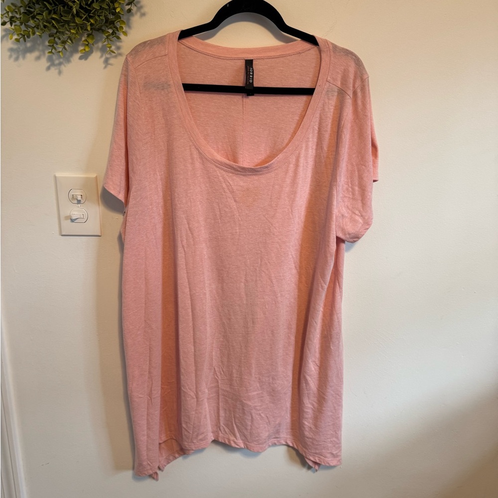 torrid Pink Short Sleeve Scoop Neck Tee